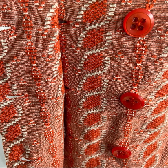 HWR Monogram Liasis Orange Blazer Jacket - Picture 5 of 5